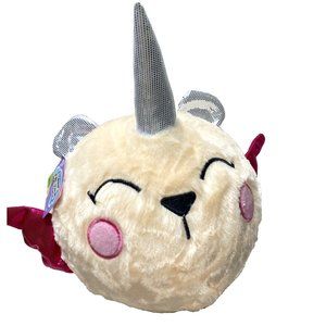 Plush A-Roo Unicorn Fur Bounce Ball Soft Bouncy Ball Toy For Kids Cute Girls New